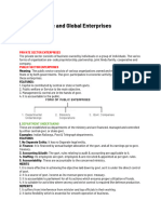 Private, Public & Global Enterprise - Chapter 3 Notes