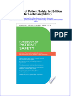 (Download PDF) Handbook of Patient Safety 1St Edition Peter Lachman Editor Full Chapter PDF