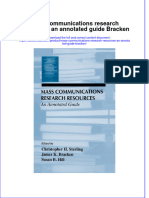 (Download PDF) Mass Communications Research Resources An Annotated Guide Bracken Full Chapter PDF