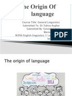 The Origin of The Language by Kanzah Suhail New