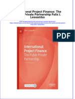 (Download PDF) International Project Finance The Public Private Partnership Felix I Lessambo Full Chapter PDF