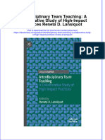 Interdisciplinary Team Teaching A Collaborative Study of High Impact Practices Reneta D Lansiquot Full Chapter PDF