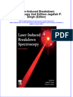 Laser Induced Breakdown Spectroscopy 2Nd Edition Jagdish P Singh Editor Full Chapter PDF