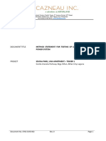 Method Statement For Testing of Lighting and Small Power System