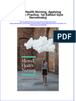 (Download PDF) Mental Health Nursing Applying Theory To Practice 1St Edition Gylo Hercelinskyj Full Chapter PDF