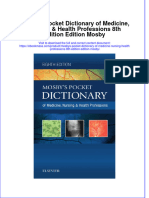 (Download PDF) Mosbys Pocket Dictionary of Medicine Nursing Health Professions 8Th Edition Edition Mosby Full Chapter PDF