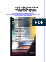 (Download PDF) Paradigm Shift in Business Critical Appraisal of Agile Management Practices 1St Edition Rajagopal Full Chapter PDF