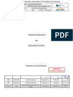 Method Statement and Risk Assesment For Demolition