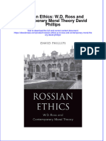 Rossian Ethics W D Ross and Contemporary Moral Theory David Phillips Full Chapter PDF