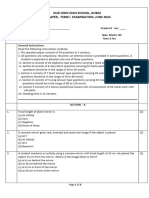 GR 10 Science Sample Paper Term 1 Exam 2024