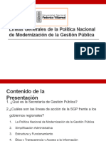 Modernizacion de La Gestion Publica