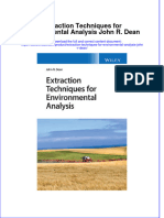 Extraction Techniques For Environmental Analysis John R Dean Full Chapter PDF