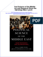 (Download PDF) The Political Science of The Middle East Theory and Research Since The Arab Uprisings Marc Lynch Full Chapter PDF