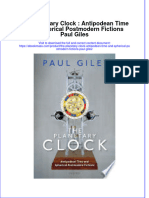 The Planetary Clock Antipodean Time and Spherical Postmodern Fictions Paul Giles Full Chapter PDF