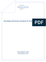 Knowledge and Practice Standards For Teachers of Reading: Second Edition: 2018 First Edition: 2010