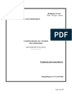 Conseil Des Ministres N°010 Du 27 Avril 2022