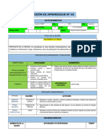 SESIÓN DE APRENDIZAJE #2 - 1°qsq