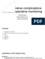 Post Operative Complications and Post Operative Monitoring