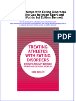 Treating Athletes With Eating Disorders Bridging The Gap Between Sport and Clinical Worlds 1st Edition Bennett