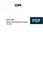 Epicor Data Discovery Course