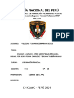 Análisis Legal Del Caso S3 PNP Elvis Miranda Rojas, Por Jesús Poma Zamudio y Enson Tribeño Rojas