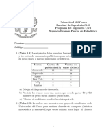 Segundo Parcial de Estad Stica Unicauca 2021 1