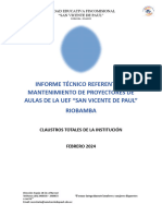 Informe Técnico de Mantenimeinto de Proyectores.