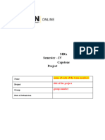 Capstone Project Report Template - Final MBA