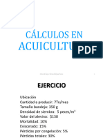 CÁLCULOS EN ACUICULTURA 2023 Ejercicio Parcial