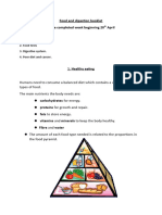 Food and Digestion Booklet