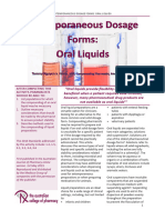 Extemporaneous Dosage Forms - Oral Liquids