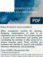 Management of The Office Environment