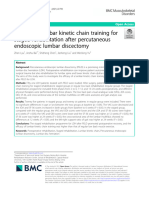 Efficacy of Lumbar Kinetic Chain Training For Staged Rehabilitation After Percutaneous Endoscopic Lumbar Discectomy