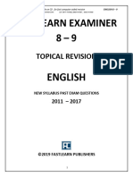 g9 English - Topical Revision 2011 - 2017