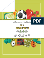 Volleyball Lesson Activity Sheet