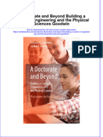 PDF A Doctorate and Beyond Building A Career in Engineering and The Physical Sciences Goodwin Ebook Full Chapter