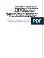 Download full chapter Advances In Human Factors Software And Systems Engineering Proceedings Of The Ahfe 2016 International Conference On Human Factors Software And Systems Engineering July 27 31 2016 Walt Disney World Flo pdf docx