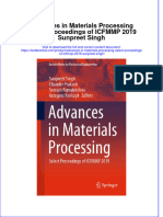 Full Chapter Advances in Materials Processing Select Proceedings of Icfmmp 2019 Sunpreet Singh PDF