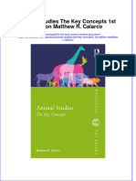 PDF Animal Studies The Key Concepts 1St Edition Matthew R Calarco Ebook Full Chapter