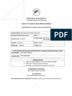 Aac811s - Advanced Analytical Method and Chemometrics - 2ND Opp - July 2019