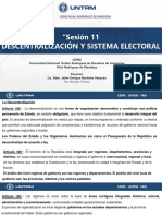 Sesión 11 - Descentralización y Sistema Electoral