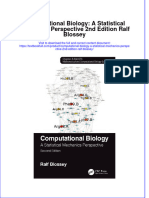 PDF Computational Biology A Statistical Mechanics Perspective 2Nd Edition Ralf Blossey Ebook Full Chapter