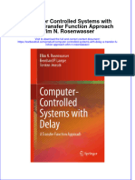 PDF Computer Controlled Systems With Delay A Transfer Function Approach Efim N Rosenwasser Ebook Full Chapter