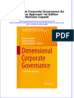 Textbook Dimensional Corporate Governance An Inclusive Approach 1St Edition Nicholas Capaldi Ebook All Chapter PDF