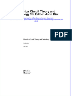 Textbook Electrical Circuit Theory and Technology 6Th Edition John Bird Ebook All Chapter PDF