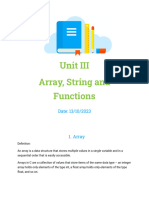 Unit III C Programming