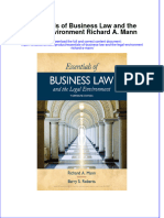 PDF Essentials of Business Law and The Legal Environment Richard A Mann Ebook Full Chapter