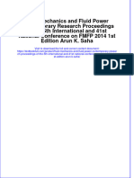 Textbook Fluid Mechanics and Fluid Power Contemporary Research Proceedings of The 5Th International and 41St National Conference On FMFP 2014 1St Edition Arun K Saha Ebook All Chapter PDF