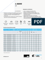 Sonnenschein A600 - Technicaldata