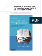 Textbook From Maimonides To Microsoft The Jewish Law of Copyright Since The Birth of Print 1St Edition Netanel Ebook All Chapter PDF